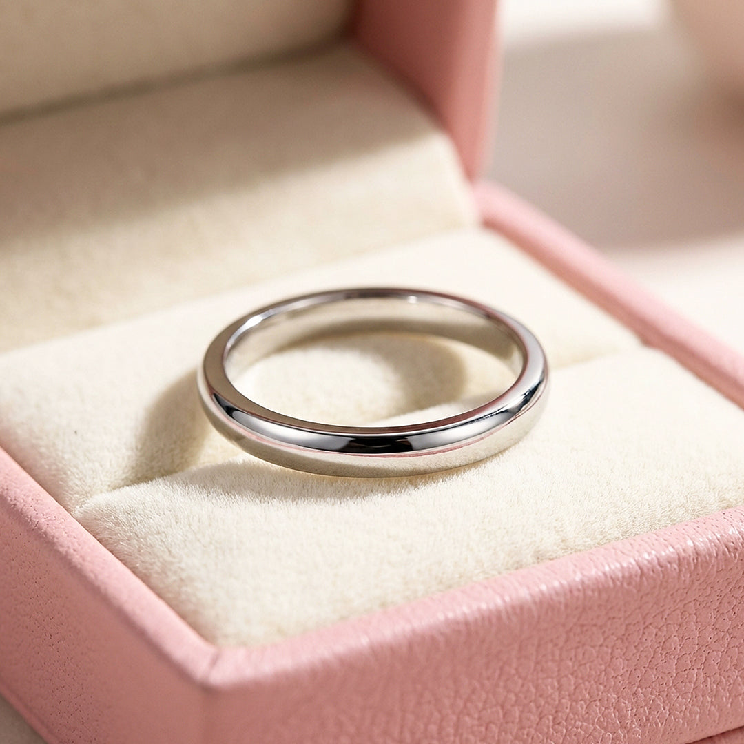 Eternal Silver Polished Tungsten Carbide Ring