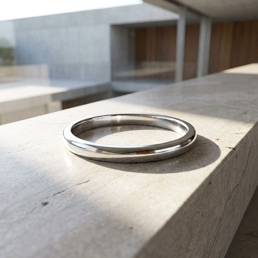 Eternal Silver Polished Tungsten Carbide Ring