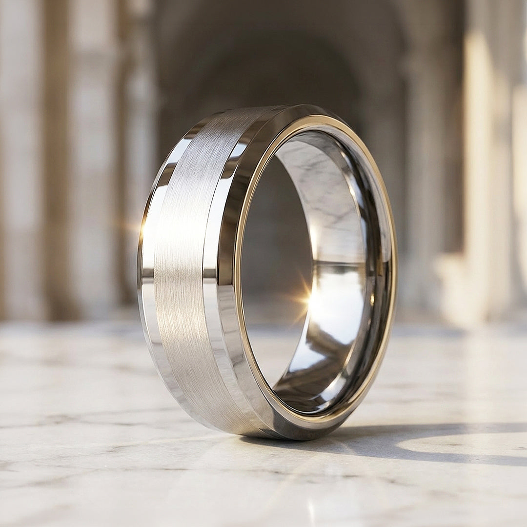 Harold Brushed Tungsten Carbide Ring - Ring | Singapore Jewellery, Wedding Rings &amp; Gifts | Same Day Delivery | Tiara.com.sg