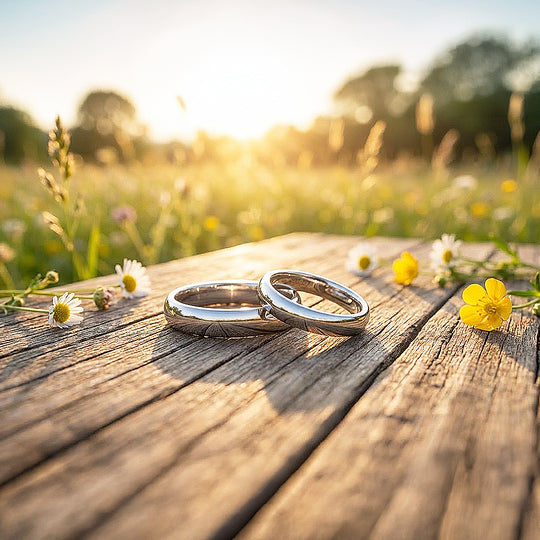 Infinite | Tungsten Couple Rings | Silver Wedding Bands - Ring | Singapore Jewellery, Wedding Rings &amp; Gifts | Same Day Delivery | Tiara.com.sg