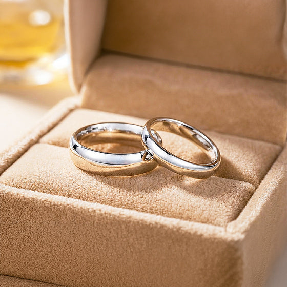 Infinite | Tungsten Couple Rings | Silver Wedding Bands