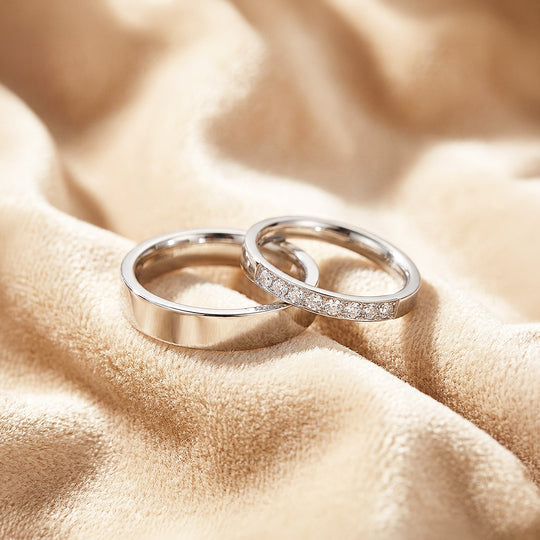 Lennan | Pavé &amp; Minimalist Wedding Band