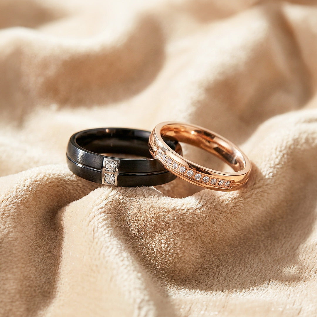 Life Time | Brushed Center Groove Flush-Set Solitaire Wedding Band
