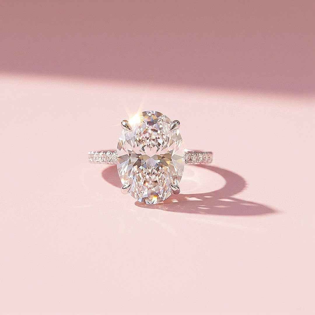 Oval Solitaire Engagement Ring | Clearance | Luxe1855