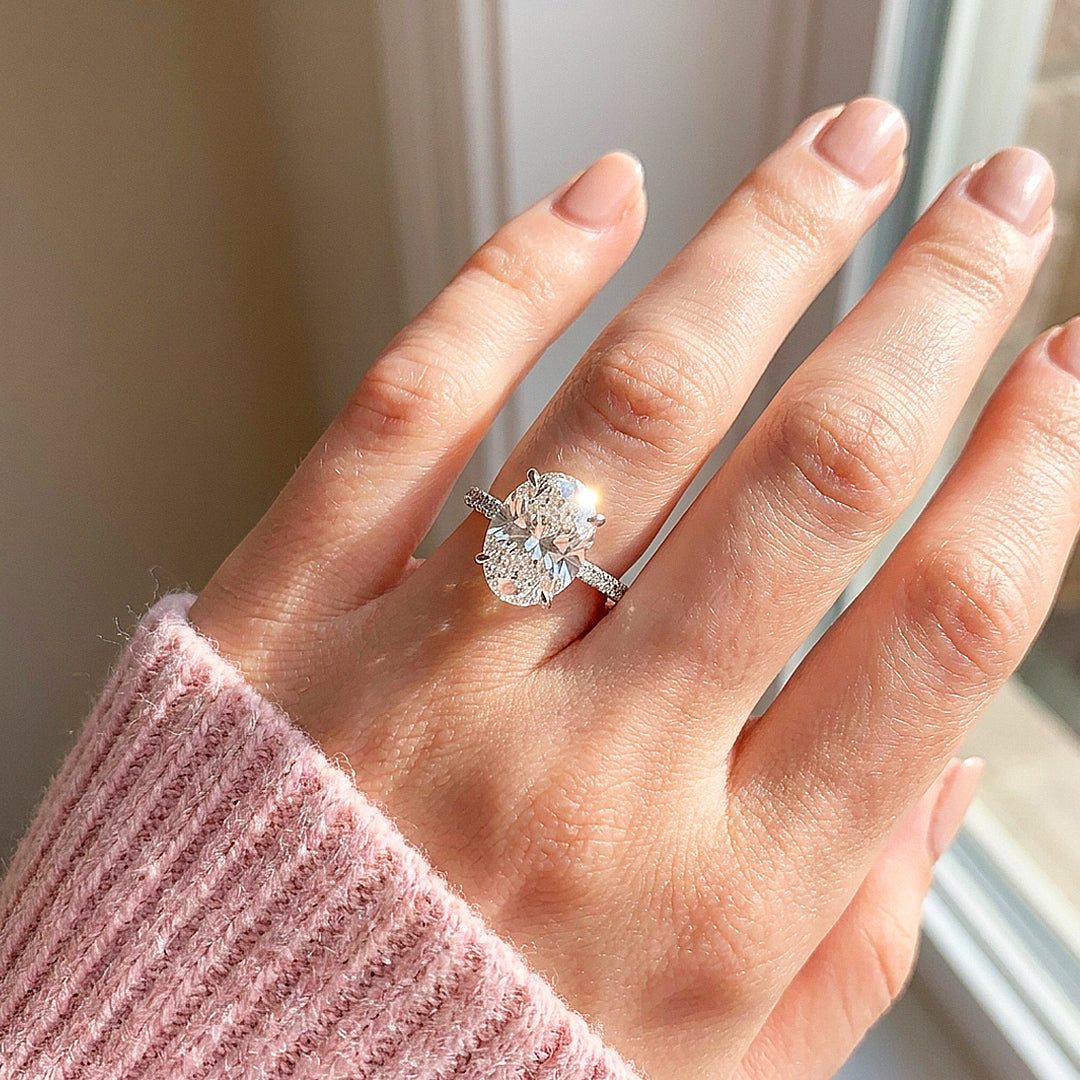 Oval Solitaire Engagement Ring | Clearance | Luxe1855