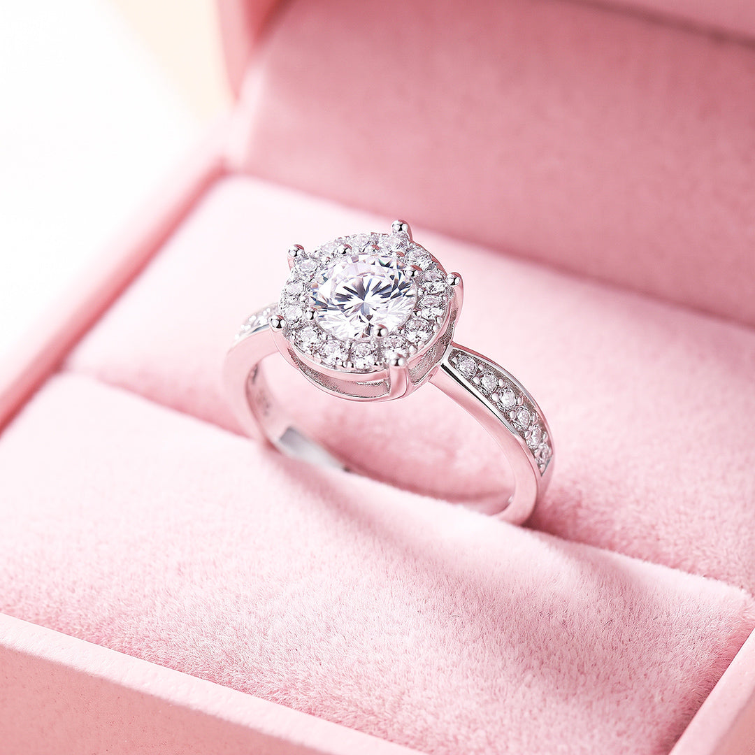 Classic Halo Split Shank Ring | Women&