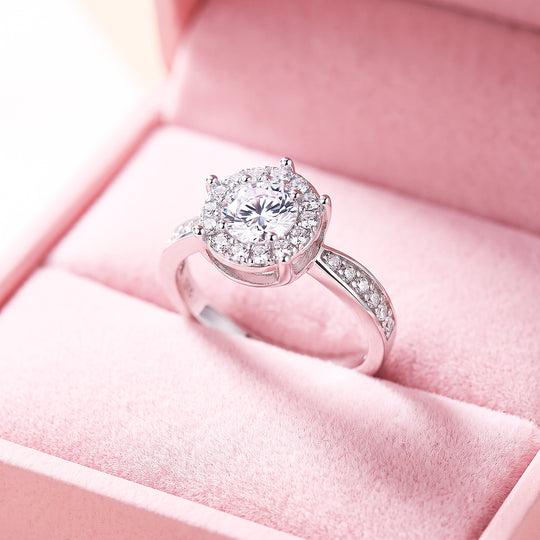 Classic Halo Split Shank Ring | Women&