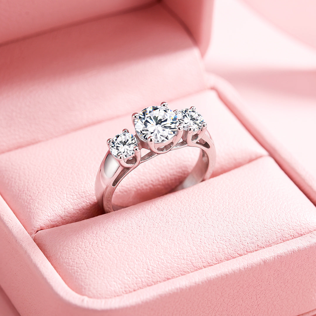 Three-Stone Solitaire Ring | Women&