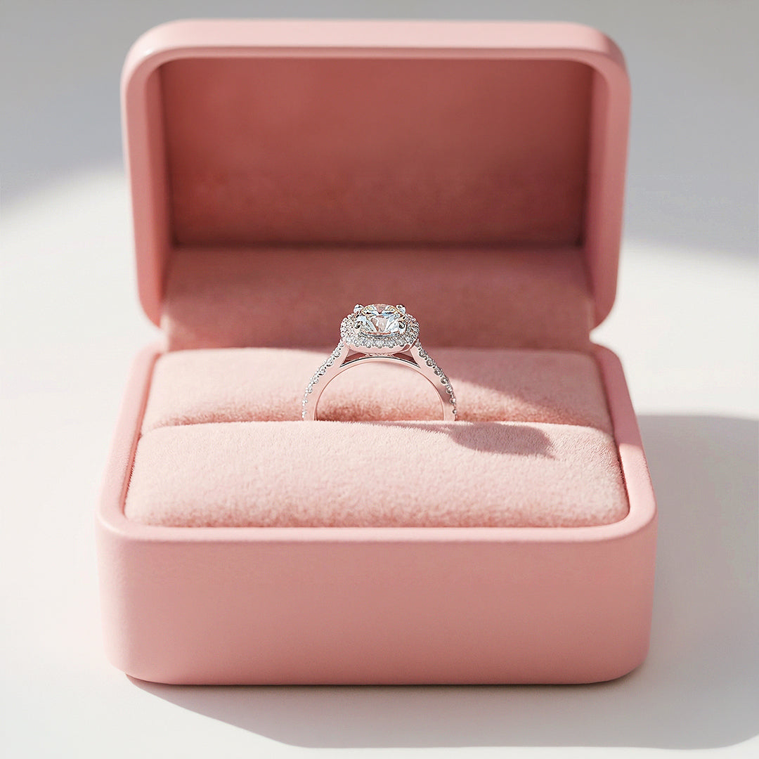 Cushion Halo Engagement Ring | Luxe1986 - new designs | Singapore Jewellery, Wedding Rings &amp; Gifts | Same Day Delivery | Tiara.com.sg