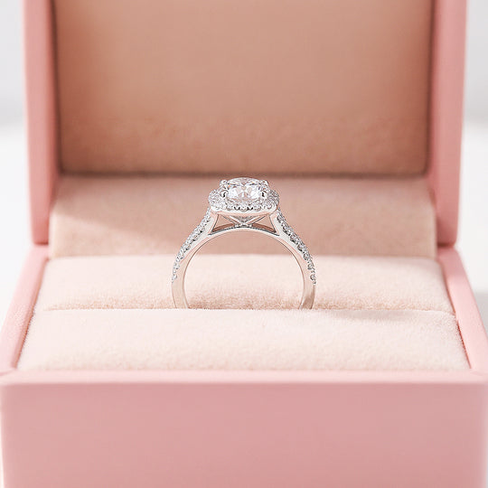 Cushion Halo Bridal Ring Set | Luxe1988 - new designs | Singapore Jewellery, Wedding Rings &amp; Gifts | Same Day Delivery | Tiara.com.sg