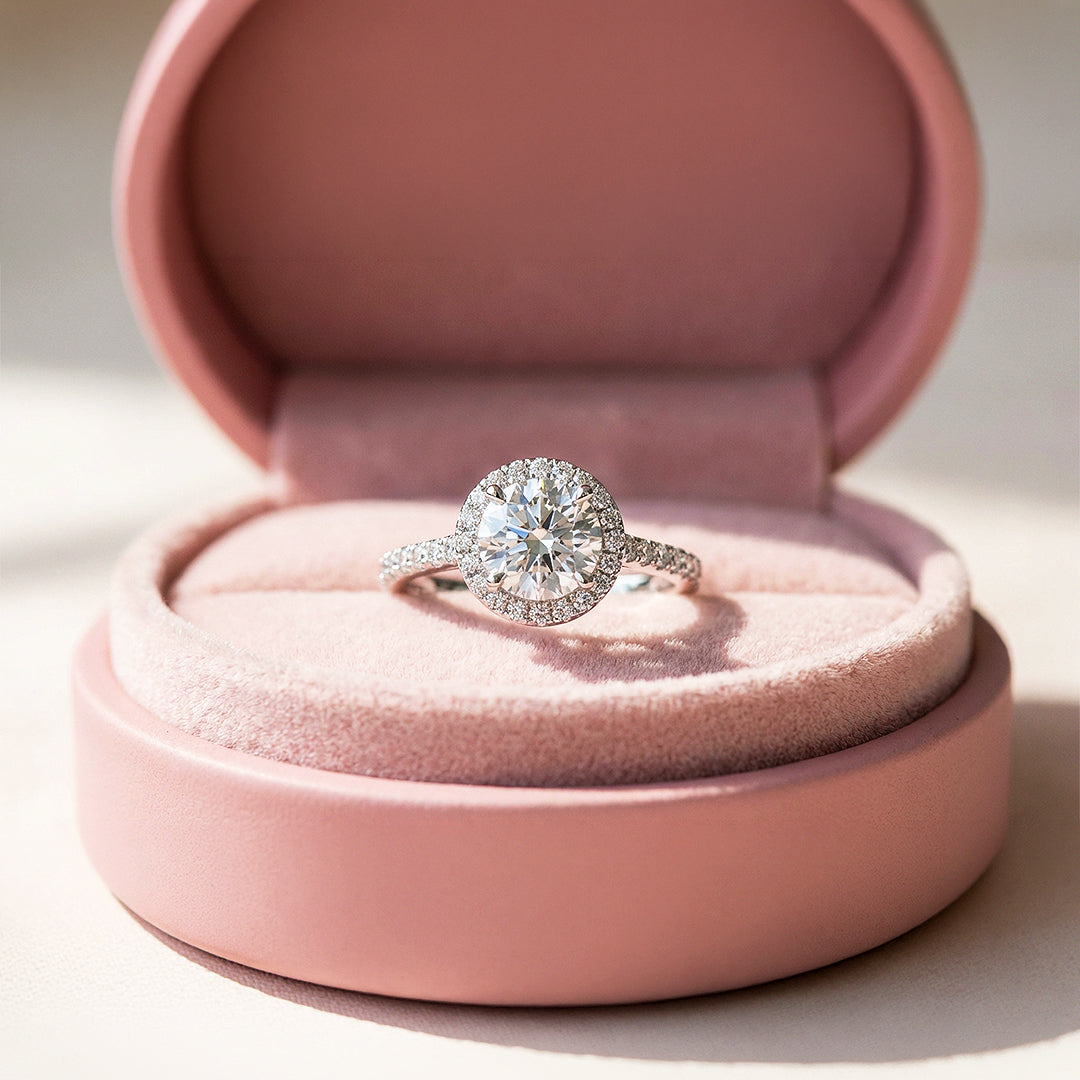 Round Halo Engagement Ring | Luxe1990 - new designs | Singapore Jewellery, Wedding Rings & Gifts | Same Day Delivery | Tiara.com.sg