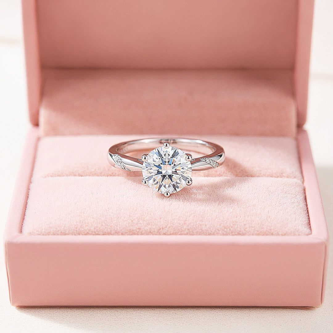 Round Solitaire Twisted Band Engagement Ring | Luxe1992 - new designs | Singapore Jewellery, Wedding Rings & Gifts | Same Day Delivery | Tiara.com.sg