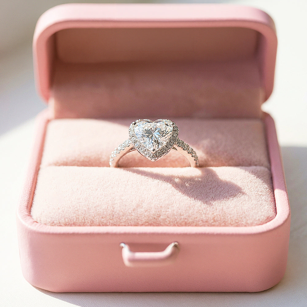 Heart Halo Engagement Ring | Luxe1993 - new designs | Singapore Jewellery, Wedding Rings & Gifts | Same Day Delivery | Tiara.com.sg