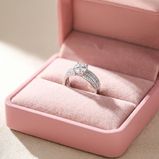 Round Solitaire Triple Band Engagement Ring | Luxe1994 - new designs | Singapore Jewellery, Wedding Rings &amp; Gifts | Same Day Delivery | Tiara.com.sg