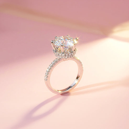 Round Solitaire Halo Engagement Ring | Luxe1999 - new designs | Singapore Jewellery, Wedding Rings &amp; Gifts | Same Day Delivery | Tiara.com.sg