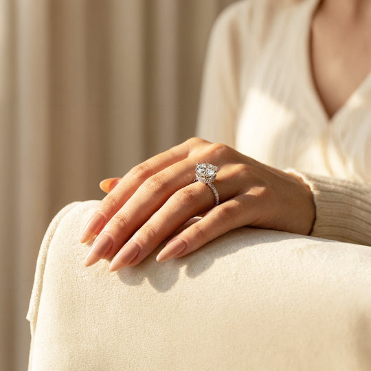 Round Solitaire Halo Engagement Ring | Luxe1999 - new designs | Singapore Jewellery, Wedding Rings &amp; Gifts | Same Day Delivery | Tiara.com.sg