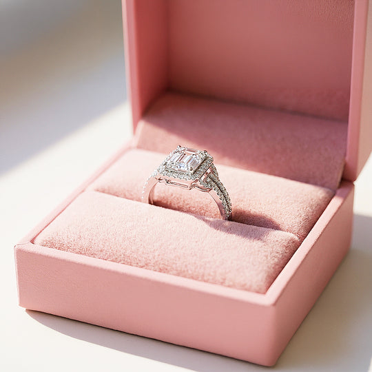 Emerald Cut Engagement Ring | White Gold | Luxe2000 - new designs | Singapore Jewellery, Wedding Rings &amp; Gifts | Same Day Delivery | Tiara.com.sg
