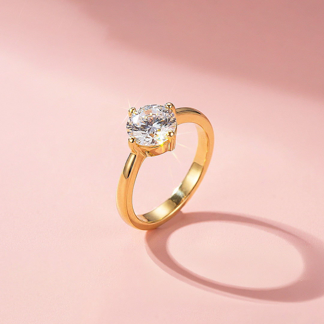 Round Solitaire Cathedral Engagement Ring | Luxe2001 - new designs | Singapore Jewellery, Wedding Rings &amp; Gifts | Same Day Delivery | Tiara.com.sg
