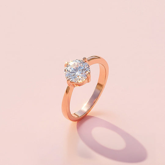 Round Solitaire Cathedral Engagement Ring | Luxe2001 - new designs | Singapore Jewellery, Wedding Rings &amp; Gifts | Same Day Delivery | Tiara.com.sg
