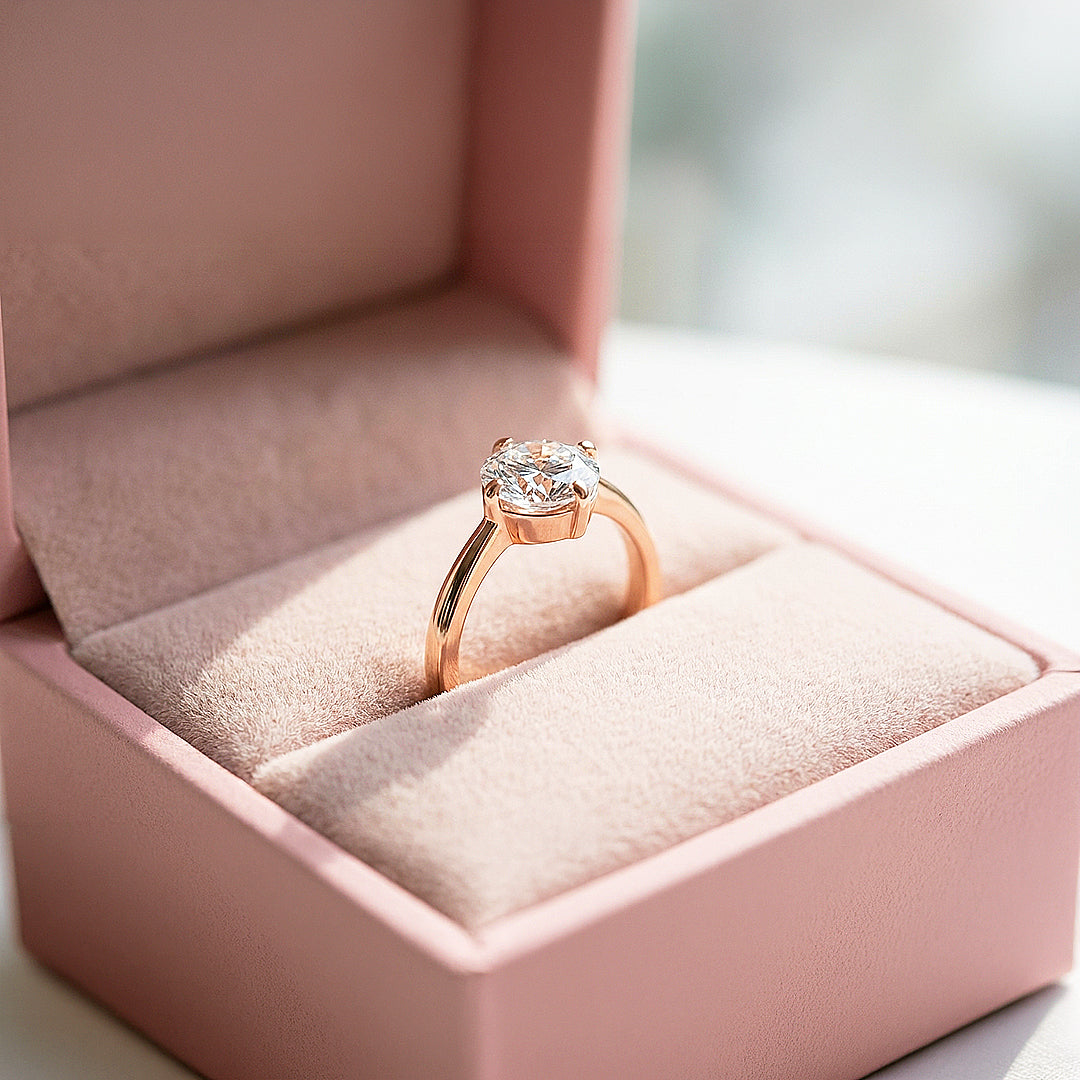Round Solitaire Cathedral Engagement Ring | Luxe2001 - new designs | Singapore Jewellery, Wedding Rings &amp; Gifts | Same Day Delivery | Tiara.com.sg