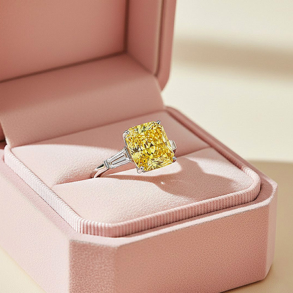 Cushion Cut Canary Yellow Engagement Ring | Luxe2004 - new designs | Singapore Jewellery, Wedding Rings & Gifts | Same Day Delivery | Tiara.com.sg