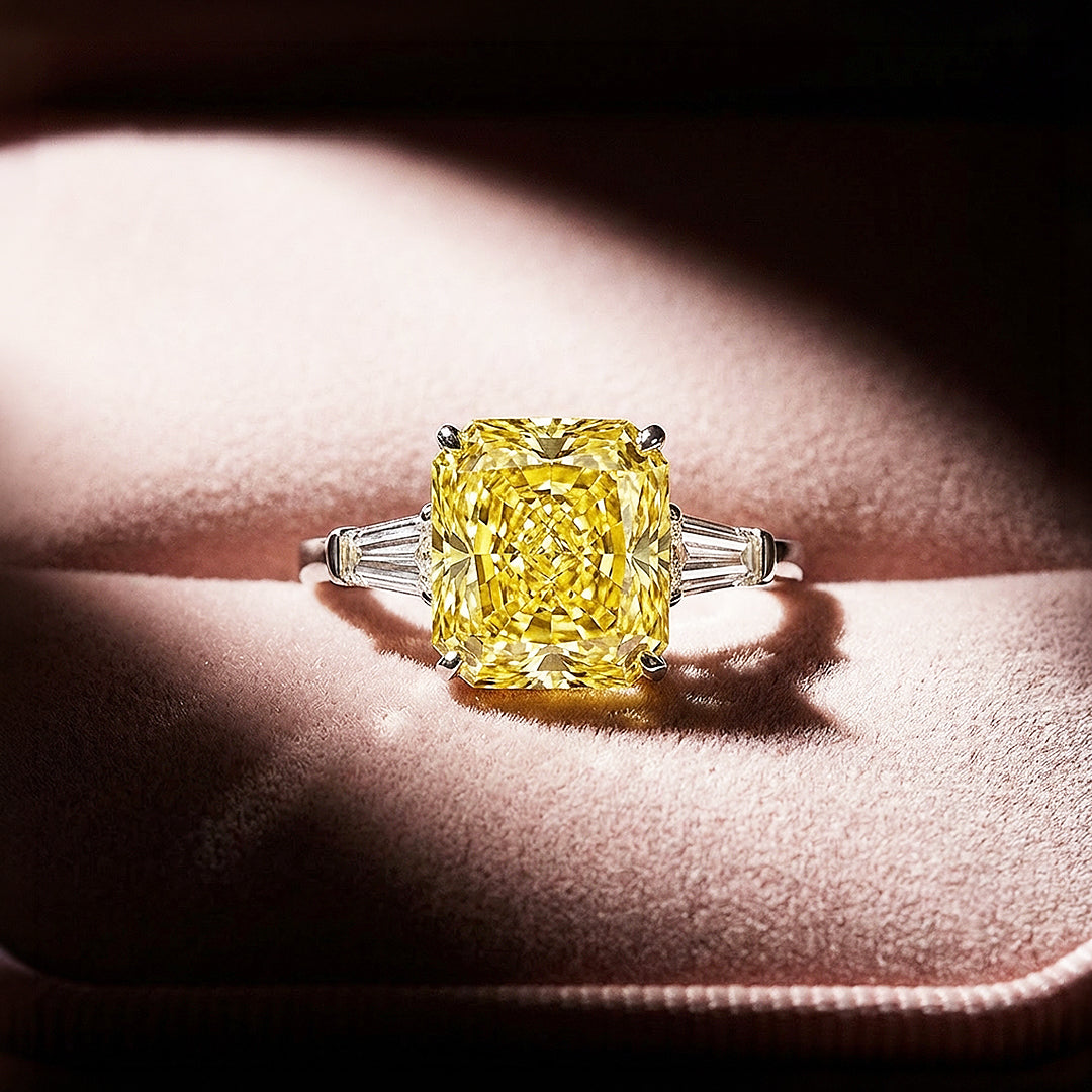 Cushion Cut Canary Yellow Engagement Ring | Luxe2004 - new designs | Singapore Jewellery, Wedding Rings &amp; Gifts | Same Day Delivery | Tiara.com.sg