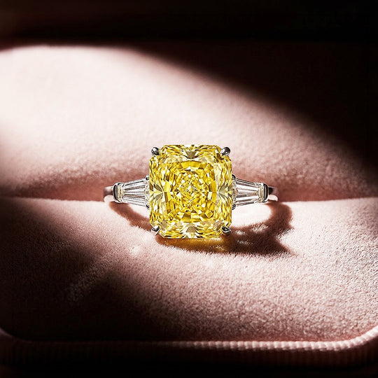 Cushion Cut Canary Yellow Engagement Ring | Luxe2004 - new designs | Singapore Jewellery, Wedding Rings &amp; Gifts | Same Day Delivery | Tiara.com.sg