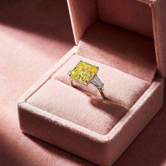 Cushion Cut Canary Yellow Engagement Ring | Luxe2004 - new designs | Singapore Jewellery, Wedding Rings &amp; Gifts | Same Day Delivery | Tiara.com.sg