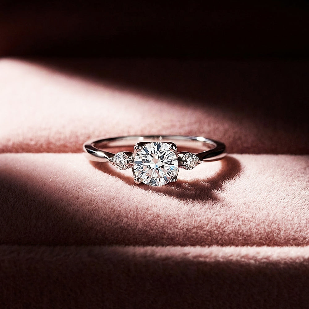 Round Trilogy Engagement Ring | Luxe2005 - new designs | Singapore Jewellery, Wedding Rings & Gifts | Same Day Delivery | Tiara.com.sg