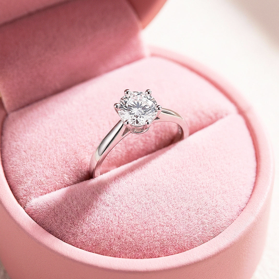 Round Solitaire Engagement Ring | White Gold | Luxe2017 - Ring | Singapore Jewellery, Wedding Rings &amp; Gifts | Same Day Delivery | Tiara.com.sg