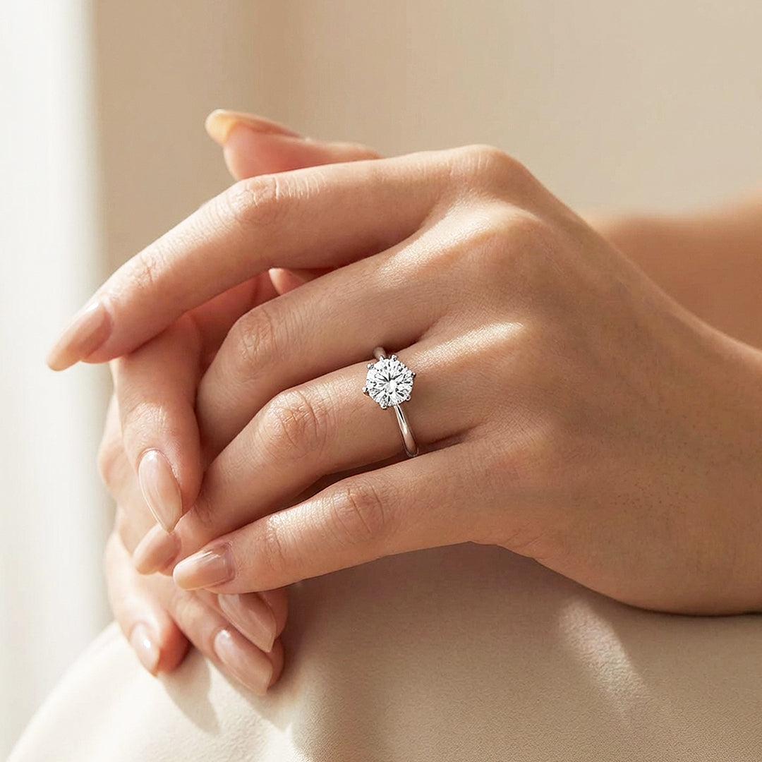 Round Solitaire Engagement Ring | White Gold | Luxe2017 - Ring | Singapore Jewellery, Wedding Rings &amp; Gifts | Same Day Delivery | Tiara.com.sg