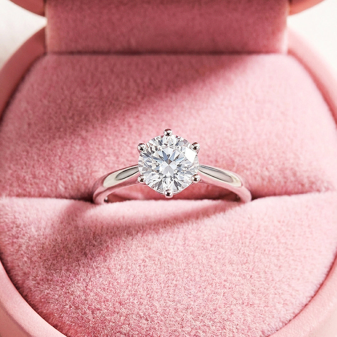 Round Solitaire Engagement Ring | White Gold | Luxe2017 - Ring | Singapore Jewellery, Wedding Rings & Gifts | Same Day Delivery | Tiara.com.sg