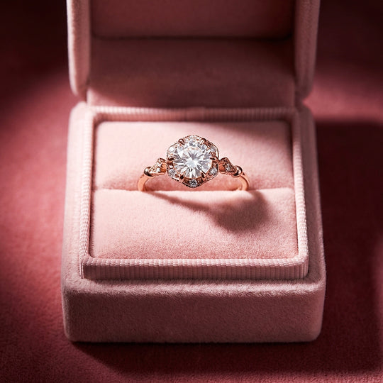 Round Brilliant Vintage Halo Engagement Ring | Luxe2021 - Ring | Singapore Jewellery, Wedding Rings &amp; Gifts | Same Day Delivery | Tiara.com.sg