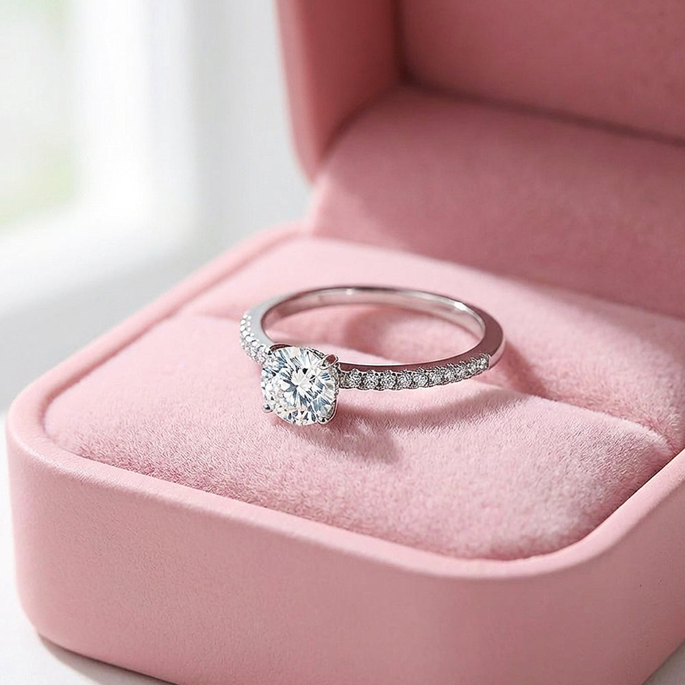 Round Solitaire Engagement Ring | Full Eternity Accent Band | Luxe2026 - Ring | Singapore Jewellery, Wedding Rings & Gifts | Same Day Delivery | Tiara.com.sg