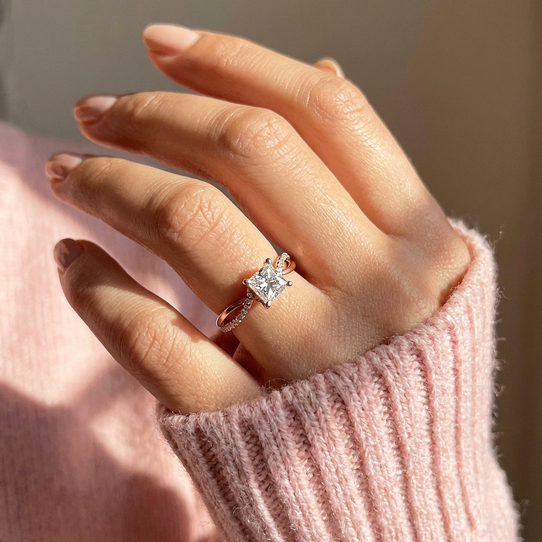 Princess Cut Solitaire Engagement Ring | Luxe2027 - Ring | Singapore Jewellery, Wedding Rings & Gifts | Same Day Delivery | Tiara.com.sg