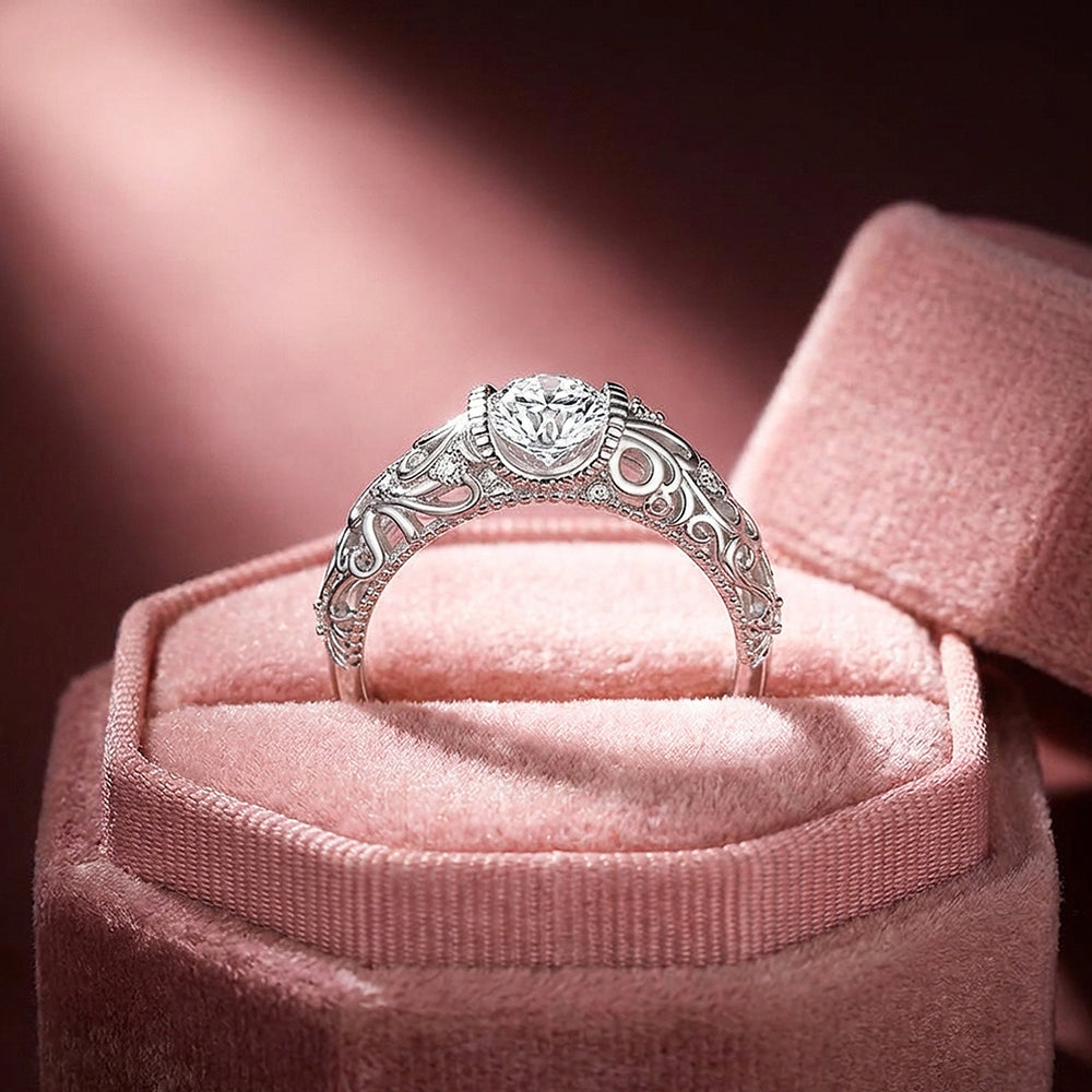Round Vintage Engagement Ring | Luxe2033 - Ring | Singapore Jewellery, Wedding Rings & Gifts | Same Day Delivery | Tiara.com.sg