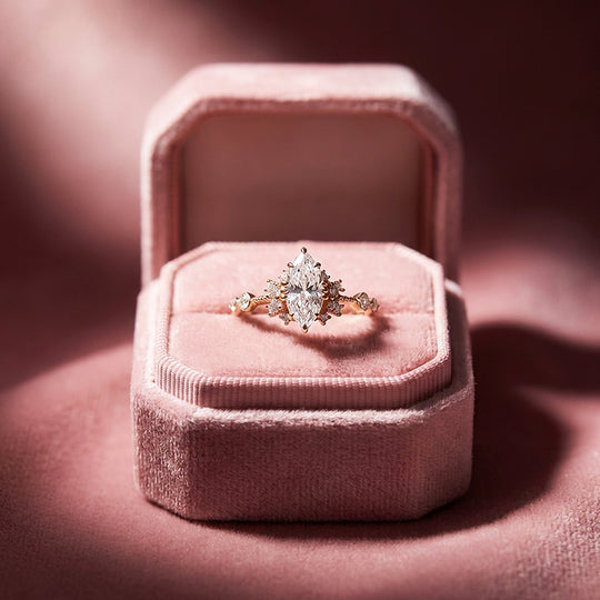 Marquise Cut Floral Cluster Engagement Ring | Luxe2035 - new designs | Singapore Jewellery, Wedding Rings &amp; Gifts | Same Day Delivery | Tiara.com.sg