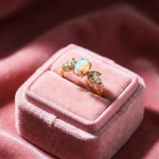 Oval Opal Engagement Ring | Luxe2036 - new designs | Singapore Jewellery, Wedding Rings &amp; Gifts | Same Day Delivery | Tiara.com.sg