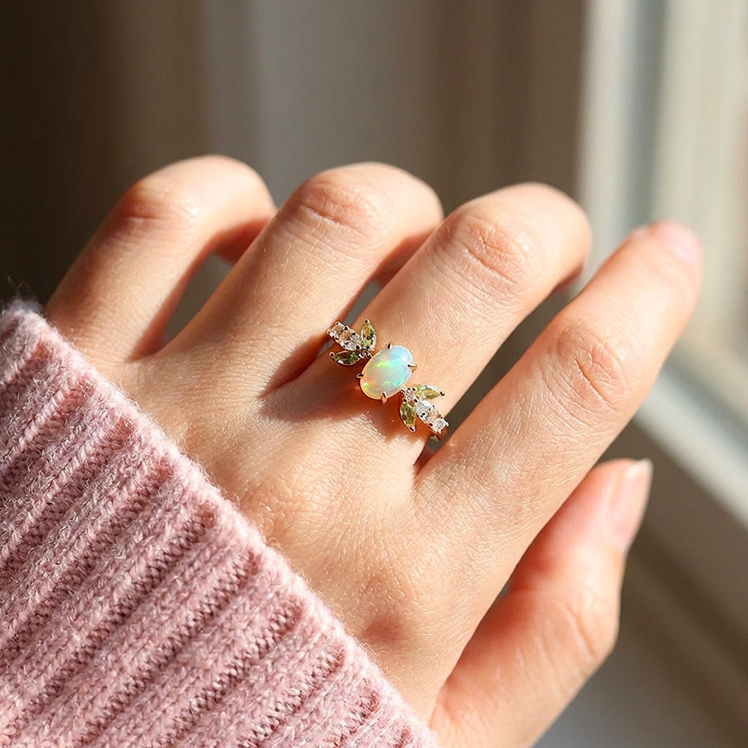 Oval Opal Engagement Ring | Luxe2036 - new designs | Singapore Jewellery, Wedding Rings &amp; Gifts | Same Day Delivery | Tiara.com.sg