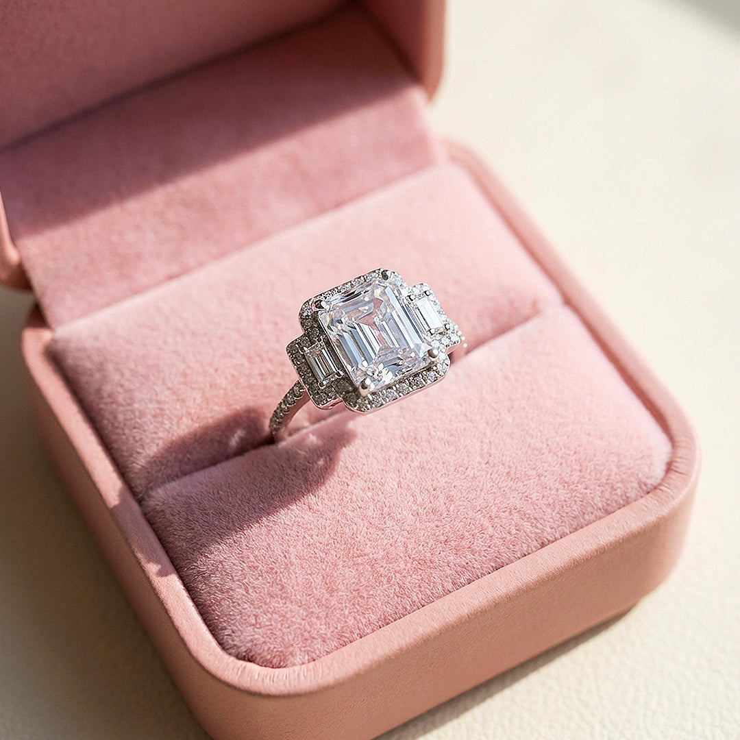 Radiant Cut Halo Engagement Ring 5 Carats| Luxe2044