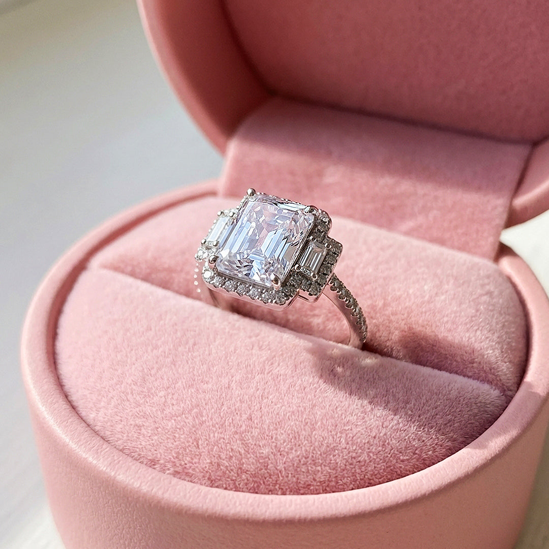 Radiant Cut Halo Engagement Ring 5 Carats| Luxe2044