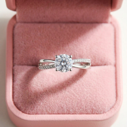 Round Cut Split Band Engagement Ring | Luxe2052 - Ring | Singapore Jewellery, Wedding Rings &amp; Gifts | Same Day Delivery | Tiara.com.sg