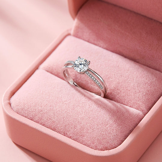Round Cut Split Band Engagement Ring | Luxe2052 - Ring | Singapore Jewellery, Wedding Rings &amp; Gifts | Same Day Delivery | Tiara.com.sg