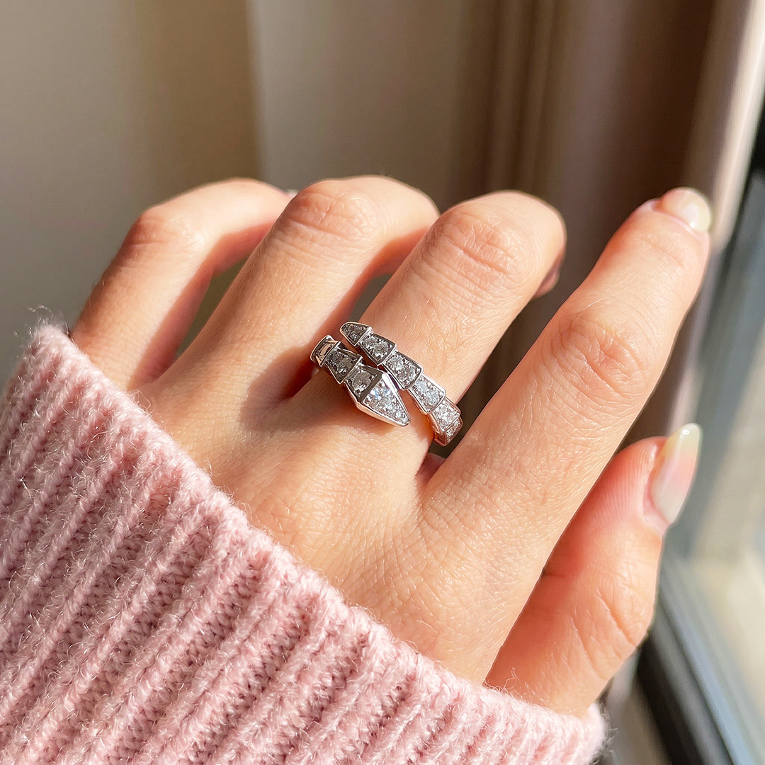 Double Wrap Pavé Statement Ring | Luxe2082