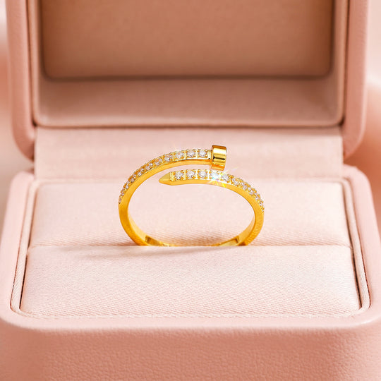 Pavé Diamond Simulant Nail Wrap Ring | Luxe2090