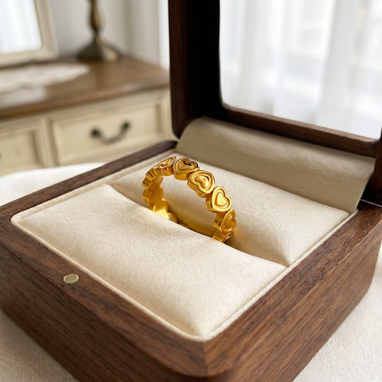 Full Eternity Heart Motif Band Ring | Luxe2093