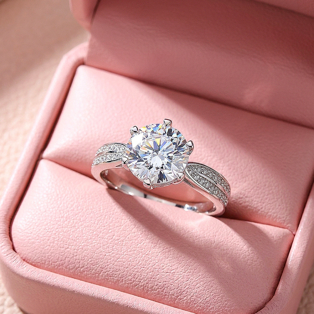 2ct Round Split Shank Solitaire Engagement Ring | Luxe2107