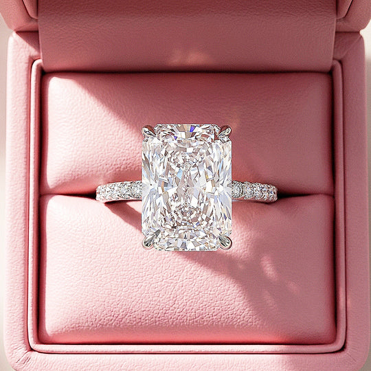 Crushed Ice Radiant Solitaire Pavé | Women&