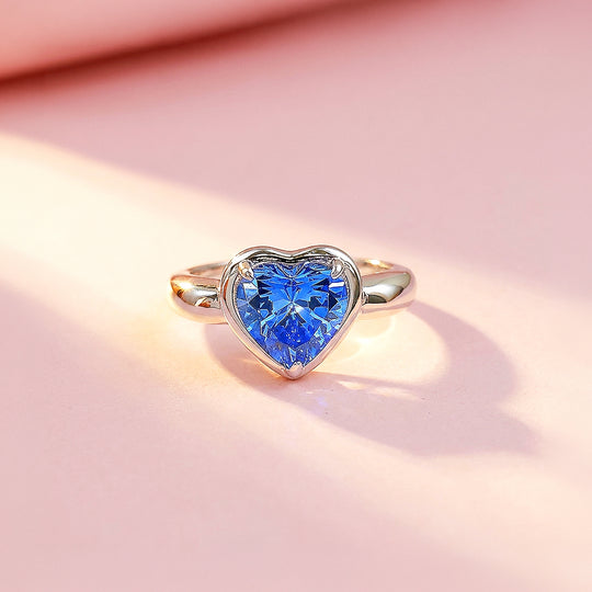 Sapphire-Blue Heart Solitaire | Women&