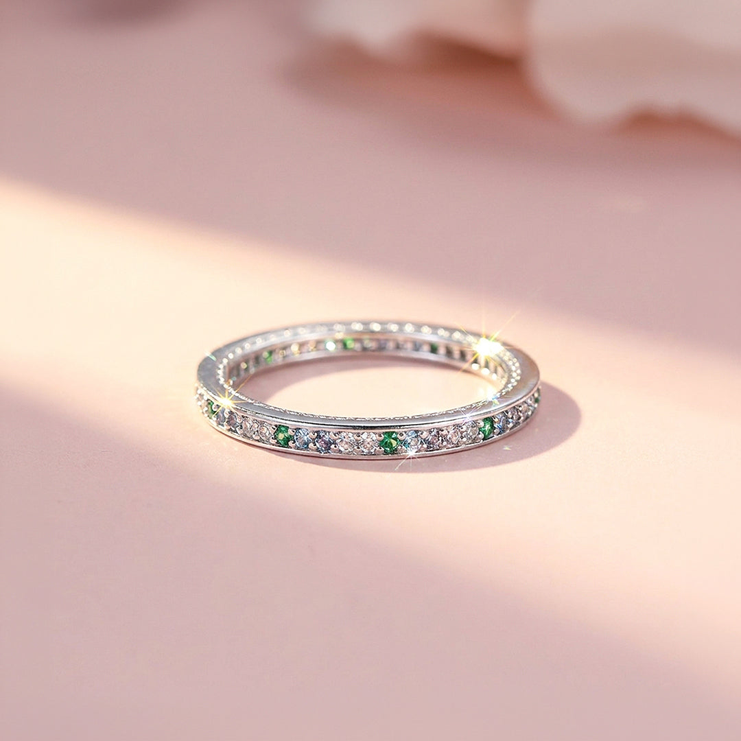 Channel-Set Multi-Tone Eternity Band | Women&